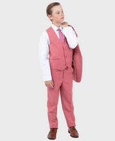 boys slim it orange suit